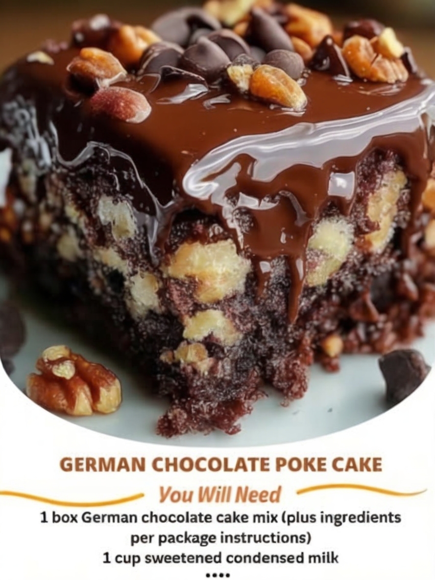 German Chocolate Poke Cake – The Decadent Dessert You’ll Crave Again and Again