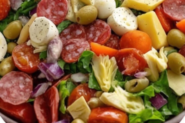 A crisp, colorful salad loaded with Mediterranean goodness!