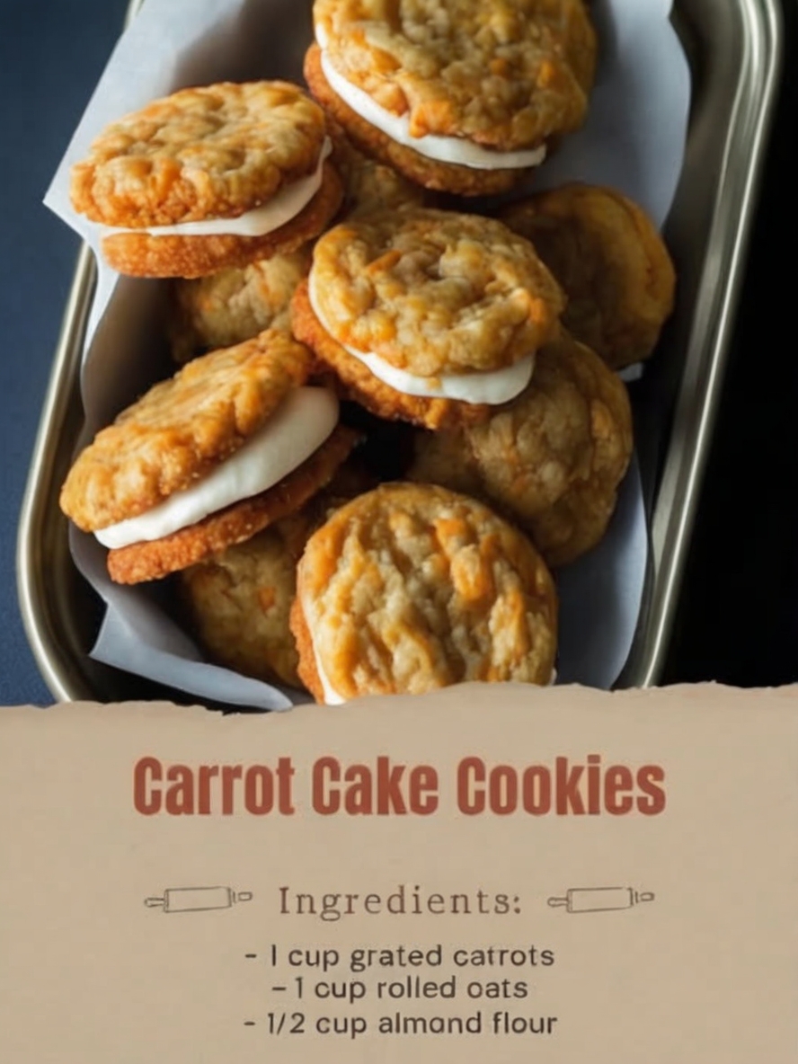 Carrot Cake Cookies\Soft, chewy cookies with the cozy taste of carrot cake!