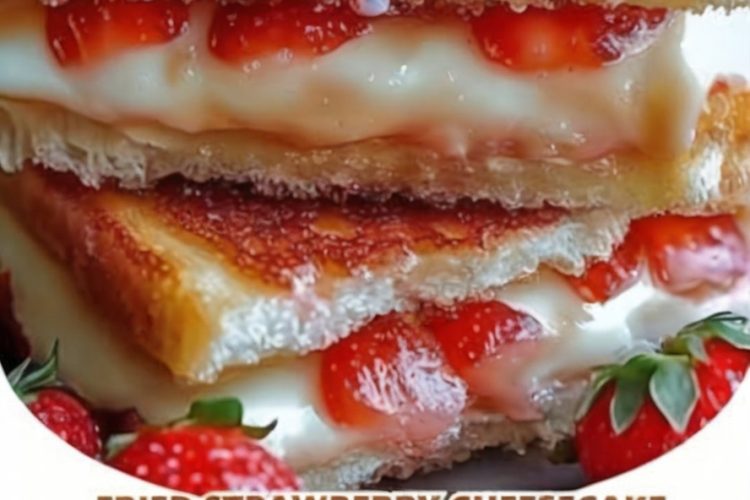 Crispy, golden, and filled with creamy cheesecake and sweet strawberries.