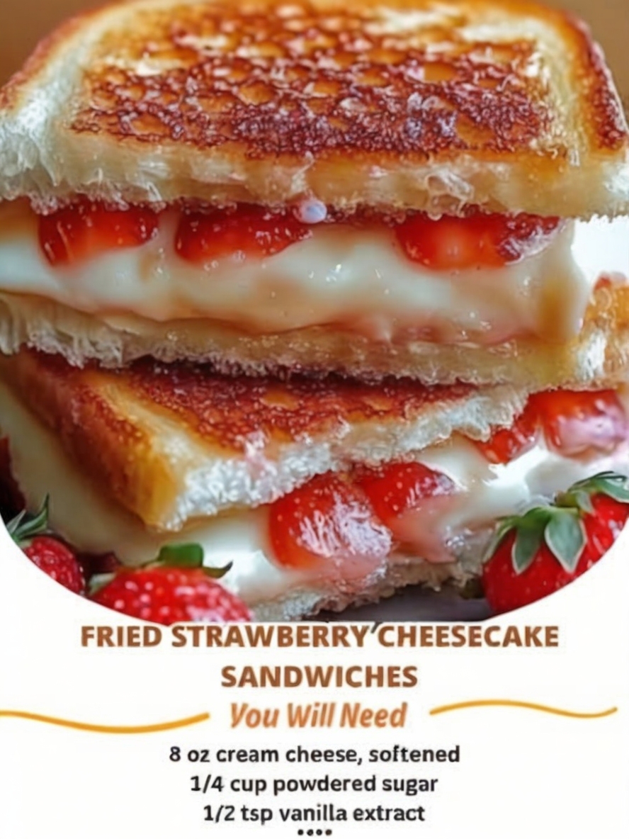 Crispy, golden, and filled with creamy cheesecake and sweet strawberries.