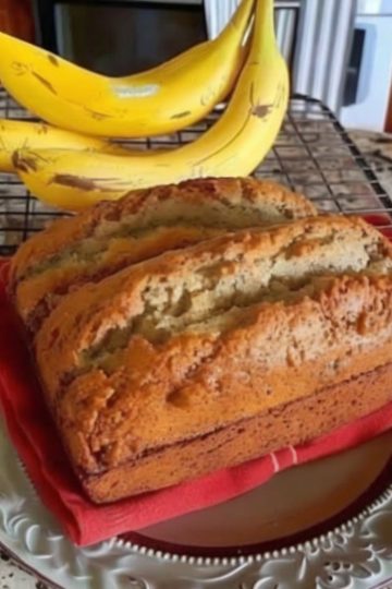 A simple, ultra-moist banana bread that’s packed with flavor and perfect for using up ripe bananas.