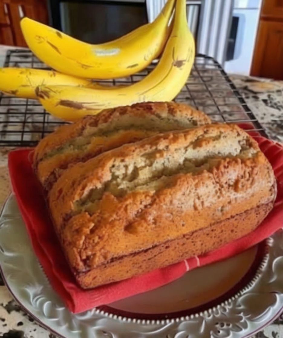 A simple, ultra-moist banana bread that’s packed with flavor and perfect for using up ripe bananas.
