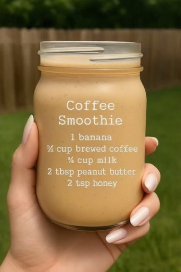 A creamy, energizing smoothie with the comforting flavors of banana, coffee, and peanut butter — perfect for breakfast on the go!