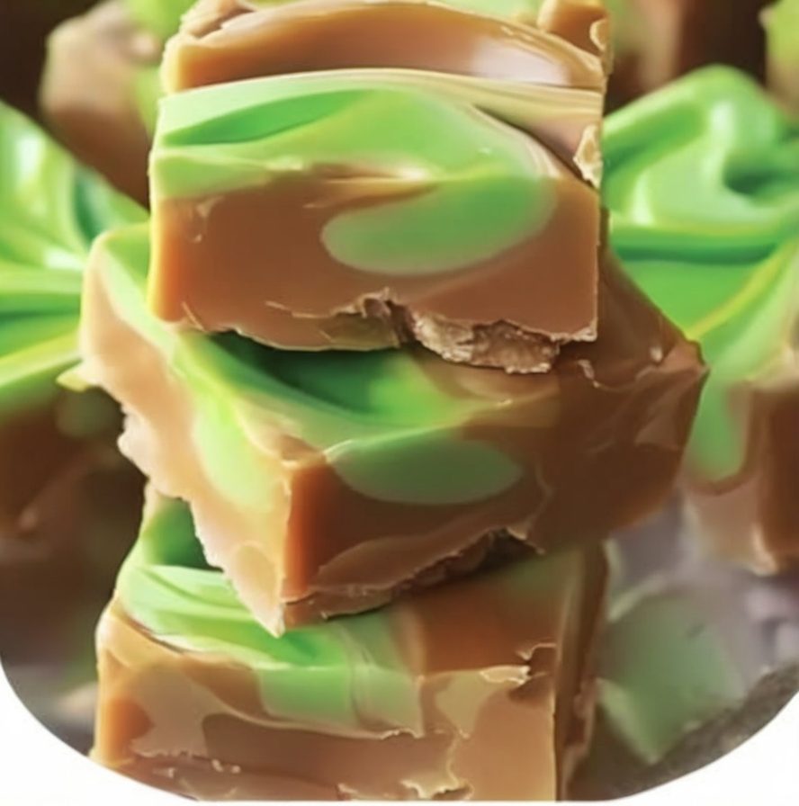 Rich, creamy caramel fudge packed with tender apple pieces – a dreamy fall treat!