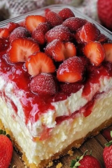 Strawberry Cheesecake Dump Cake