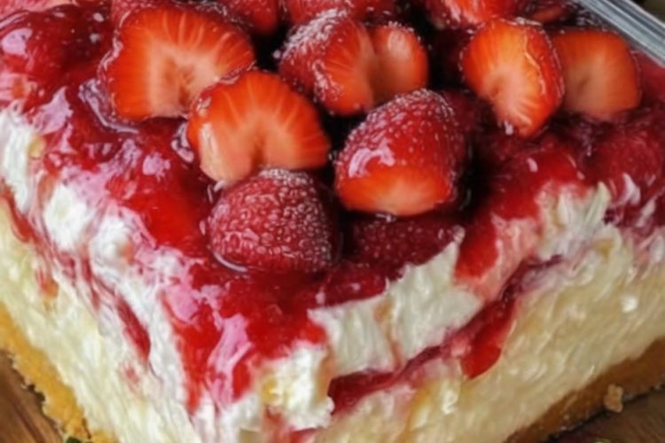 Strawberry Cheesecake Dump Cake