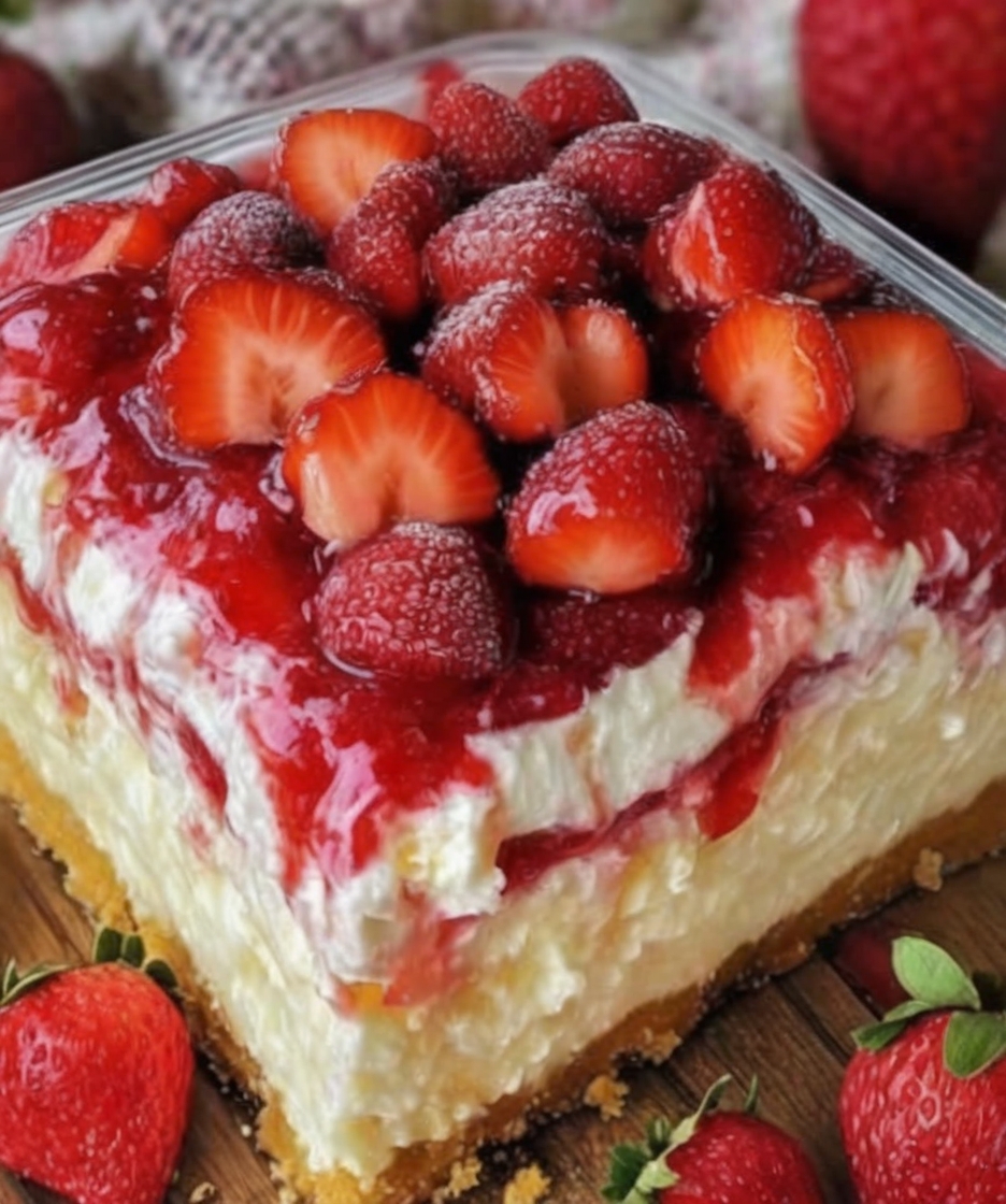 Strawberry Cheesecake Dump Cake