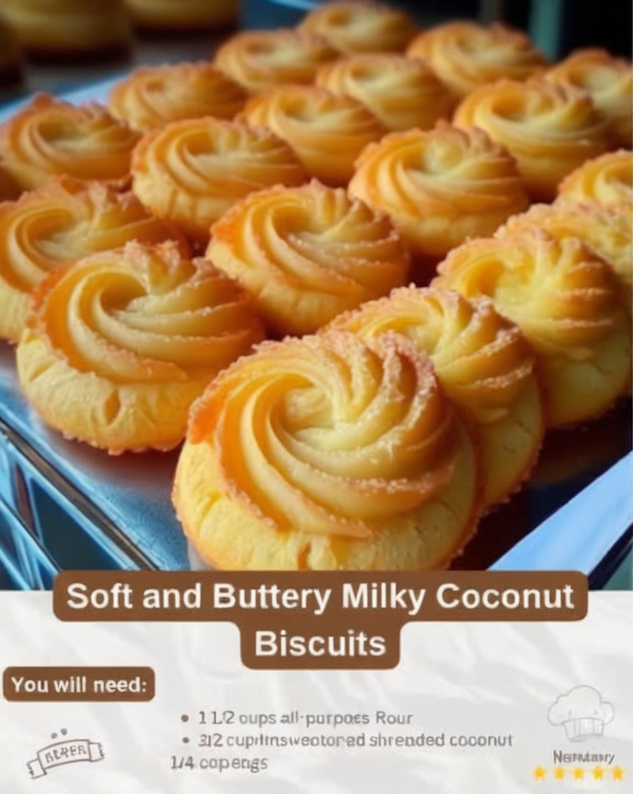 Light, fluffy biscuits studded with coconut and soaked in milky goodness—your new favorite anytime snack.