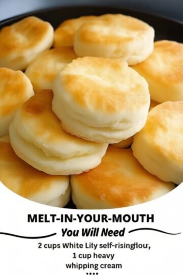 Melt-in-Your-Mouth 2-Ingredient Biscuits (No Butter Needed!)