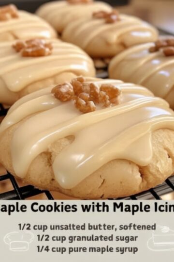 Soft, buttery maple cookies topped with a homemade maple glaze. A perfect fall dessert that’s quick to make and impossible to resist.