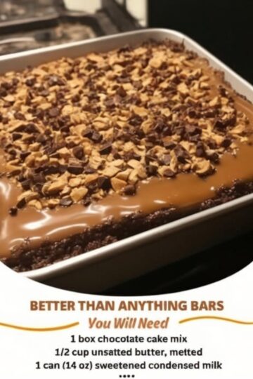 These decadent chocolate caramel toffee bars are loaded with rich layers of gooey sweetness. Perfect for potlucks or family treats—quick, easy, and irresistible!