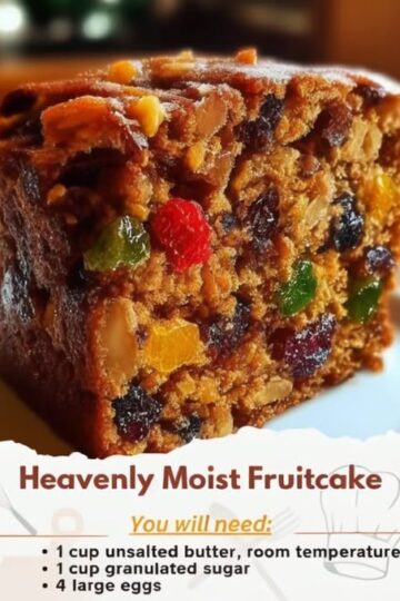 A tender, rich fruitcake that’s moist, flavorful, and perfect for the holidays.