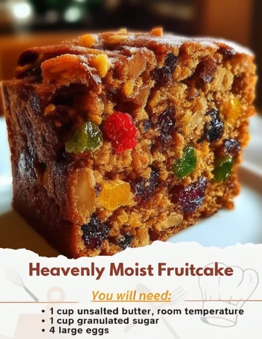 A tender, rich fruitcake that’s moist, flavorful, and perfect for the holidays.