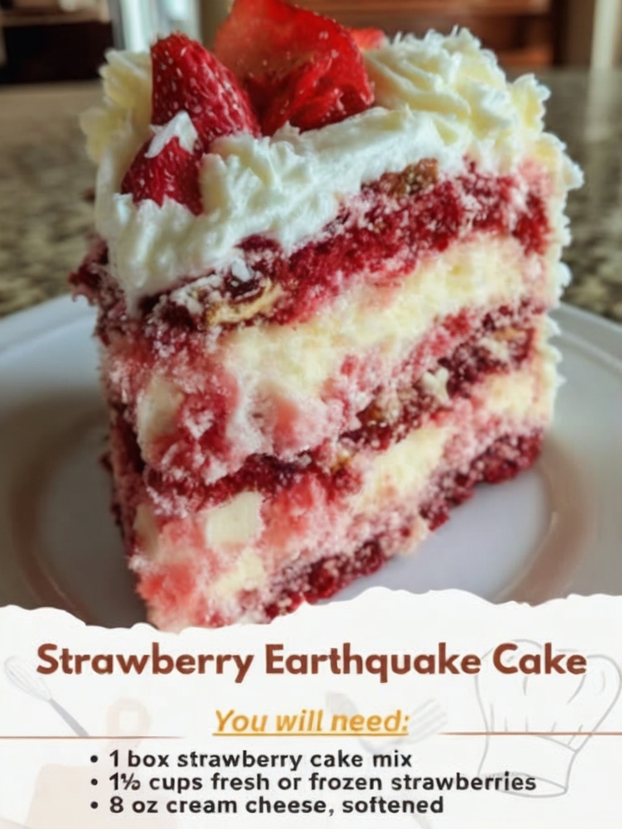 Strawberry Earthquake Cake: A Dessert That Will Shake Up Your Kitchen