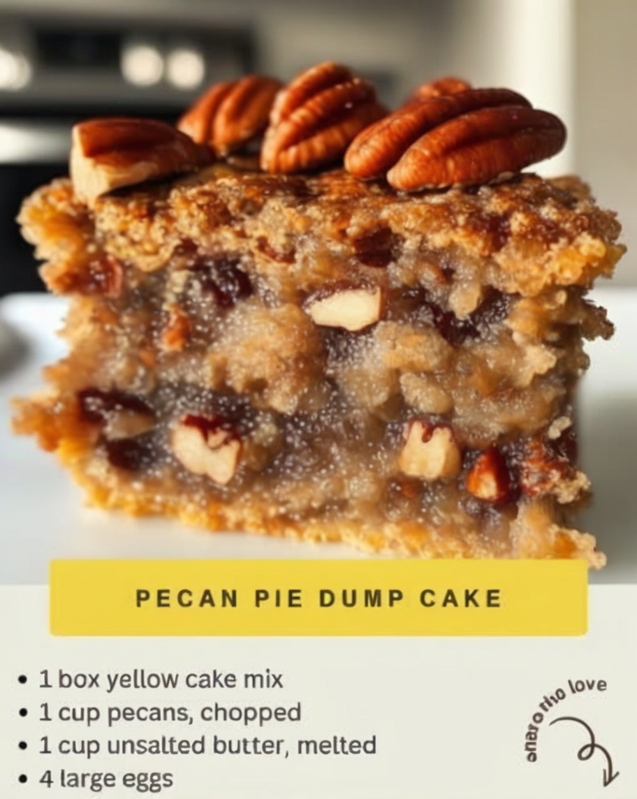Warm, gooey pecan pie meets buttery dump cake in this 3-ingredient dessert that’s effortless and crowd-pleasing.
