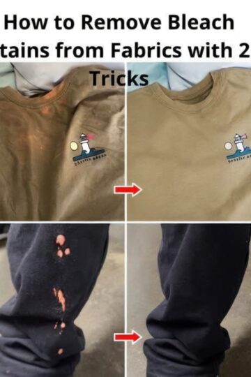 How to Remove Bleach Stains from Fabrics with 2 Simple Tricks