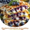 Crispy tortillas stuffed with juicy blueberries and melty cheese, dusted with powdered sugar and syrup — a 10-minute breakfast miracle.