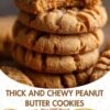 Classic peanut butter cookies—thick, soft, chewy, with deep roasted flavor and a criss-cross finish.