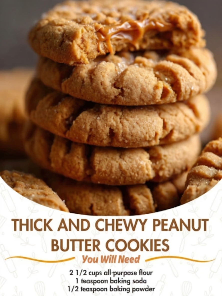 Classic peanut butter cookies—thick, soft, chewy, with deep roasted flavor and a criss-cross finish.