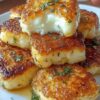 Golden, crispy on the outside and chewy inside, this quick halloumi recipe is a cheese lover’s dream.