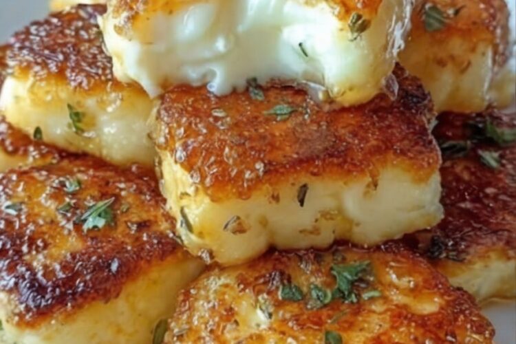 Golden, crispy on the outside and chewy inside, this quick halloumi recipe is a cheese lover’s dream.