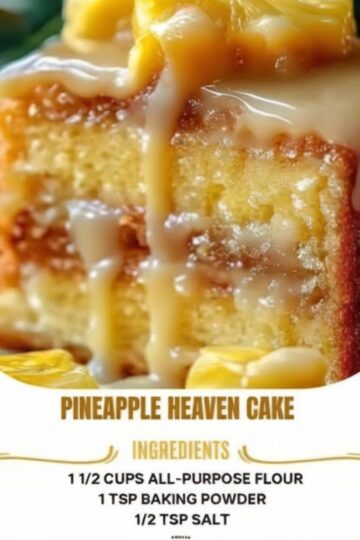 Pineapple Heaven Cake – A Tropical Slice of Sunshine