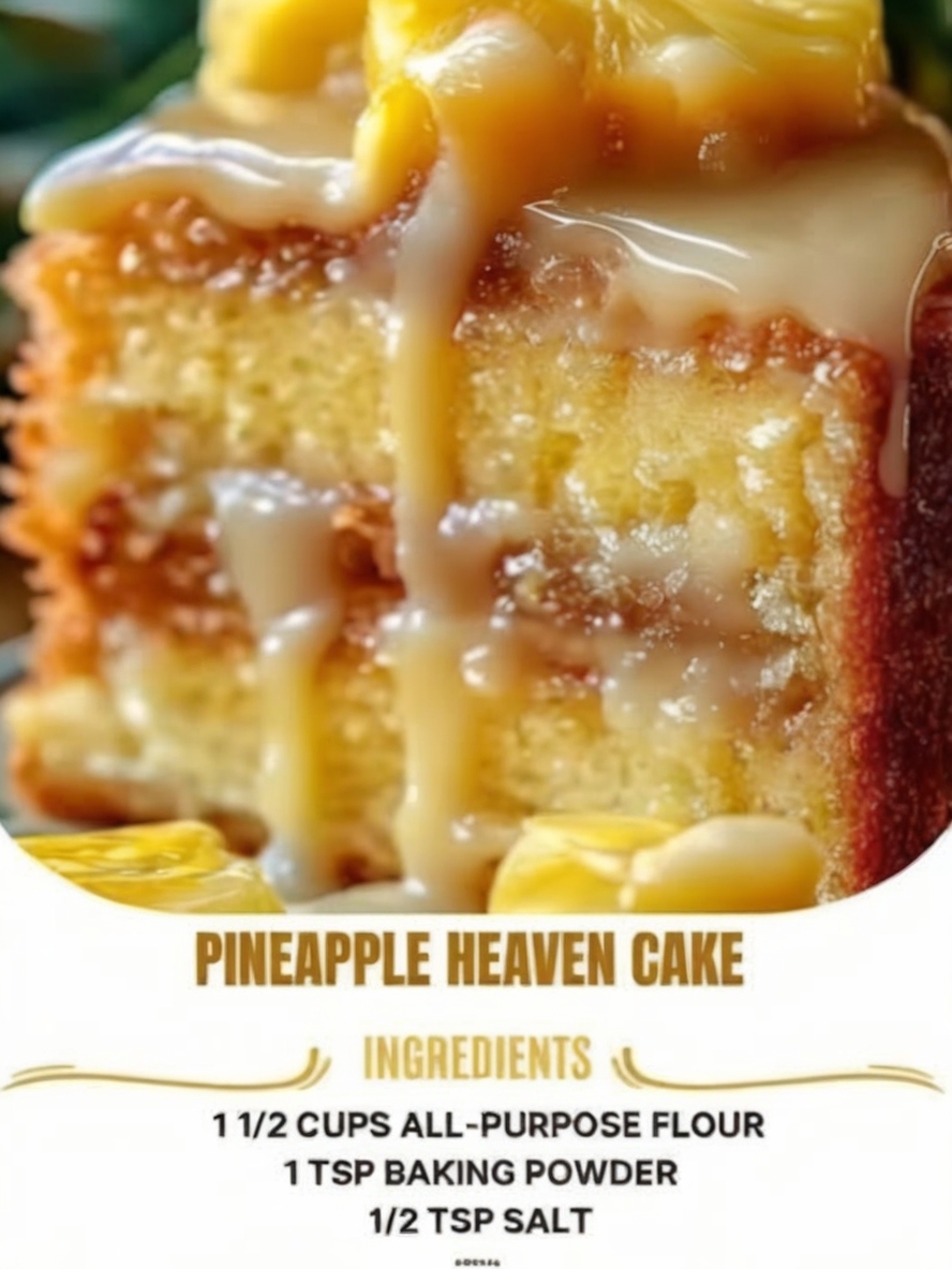 Pineapple Heaven Cake – A Tropical Slice of Sunshine