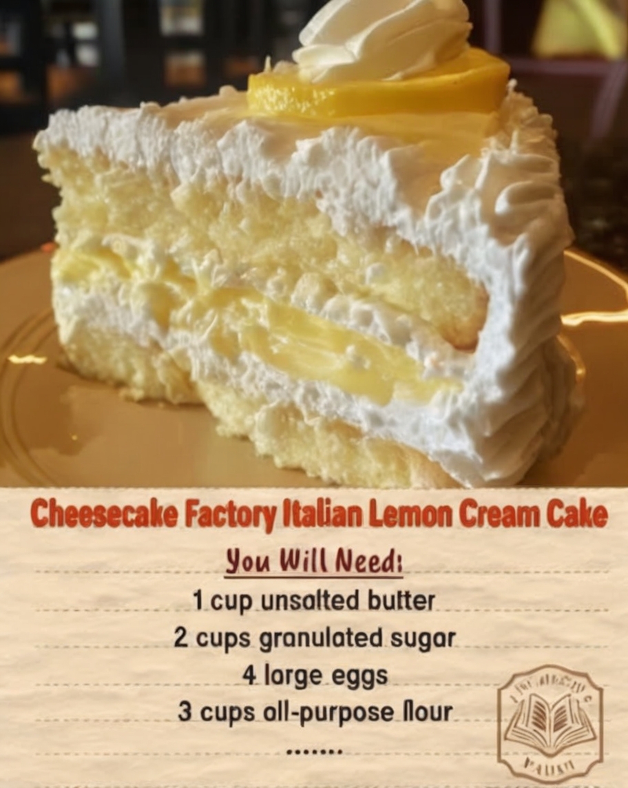 Cheesecake Factory Italian Lemon Cream Cake Copycat