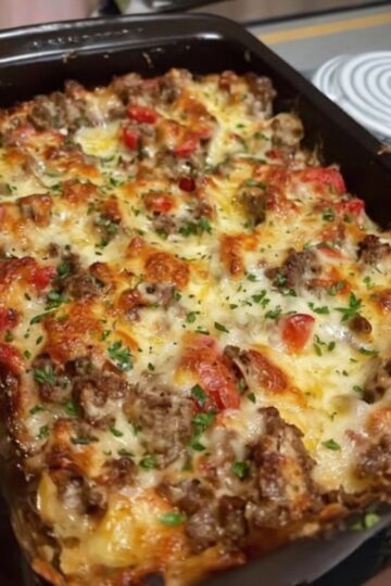Philly Cheesesteak Casserole