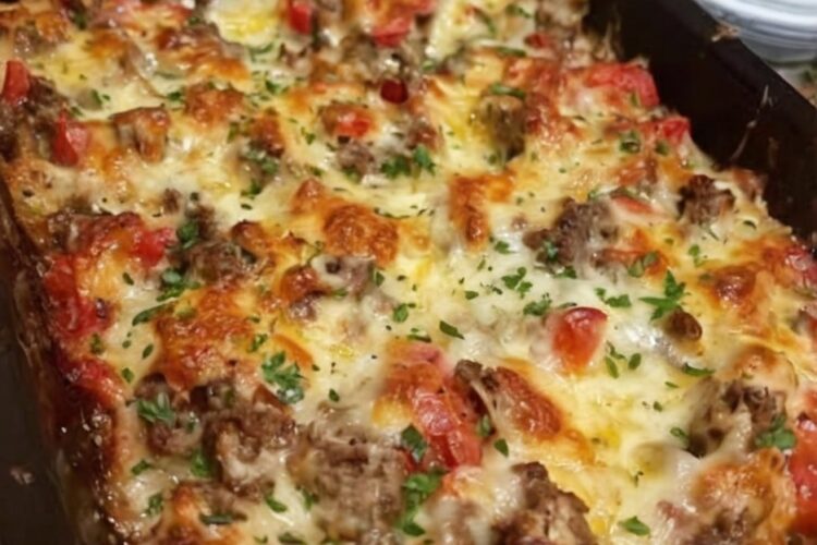 Philly Cheesesteak Casserole