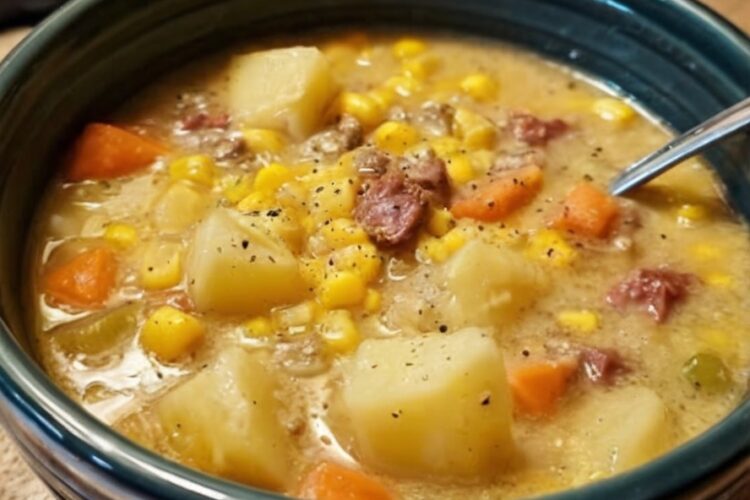 Creamy, hearty, and made for cold winter days — this Amish classic combines chicken, noodles, and vegetables in a rich, comforting broth.