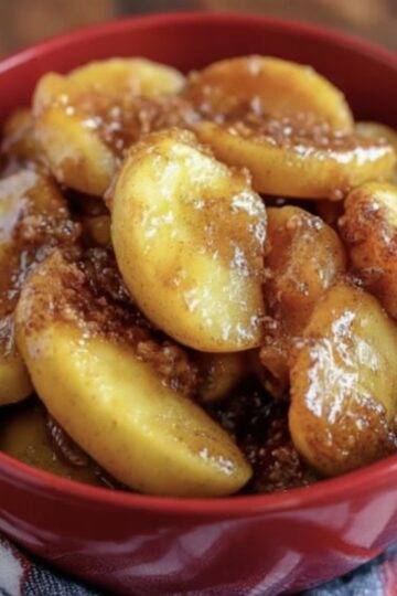 Tender apples in a sweet, buttery cinnamon glaze — made effortlessly in your slow cooker. A copycat of Cracker Barrel’s famous fried apples!