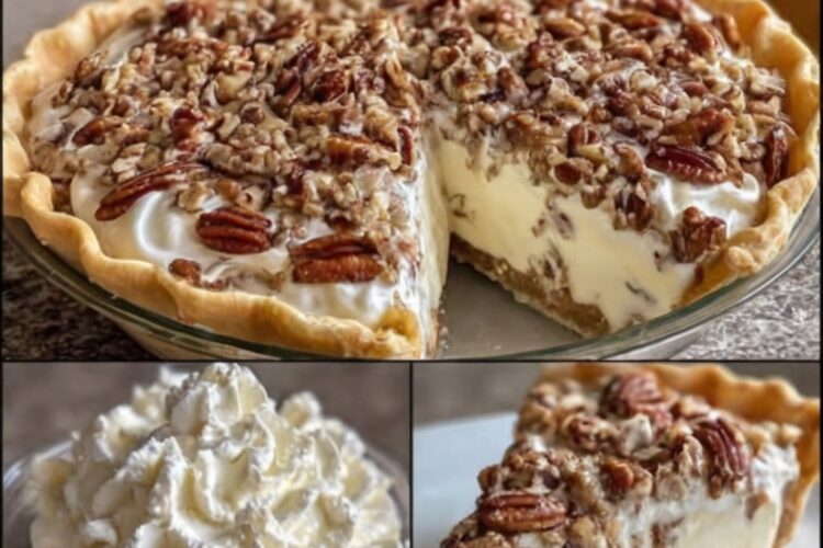 A creamy, chilled twist on classic pecan pie made with smooth cream cheese filling, buttery crust, and crunchy pecans.