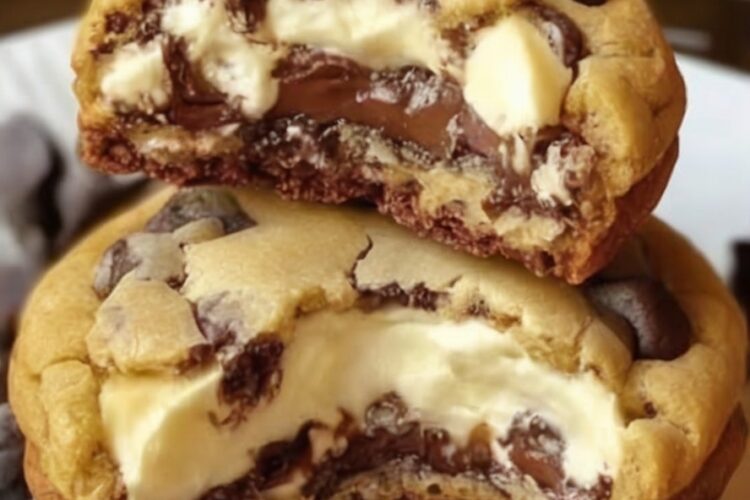 Soft, chewy, and filled with creamy cheesecake — these cookies are a dessert dream come true!