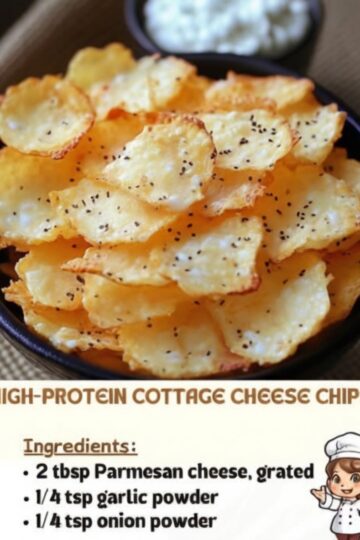 Crispy, golden, high-protein chips made entirely from cottage cheese — the ultimate guilt-free snack!