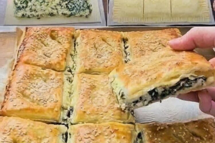Crispy, flaky pastries filled with creamy spinach and feta — the perfect savory appetizer or snack.