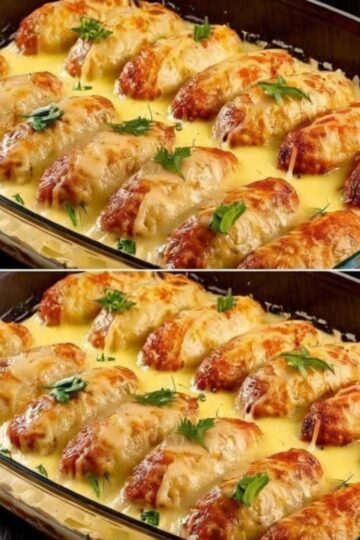Tender cabbage leaves filled with savory meat and rice, baked over a medley of vegetables in a rich tomato sauce. A wholesome, comforting one-pan meal for any night.