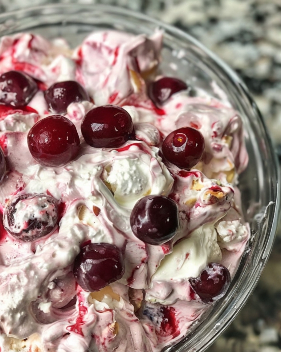 A creamy, no-bake dessert with tangy cream cheese, sweet cherries, and pillowy whipped topping — perfect for potlucks, parties, or a taste of nostalgia.