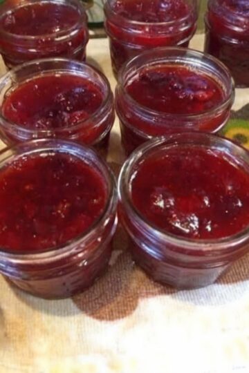 A vibrant, festive holiday jam made with cranberries, strawberries, red currants, warm spices, and orange. Perfect for spreading, gifting, or adding to dessert