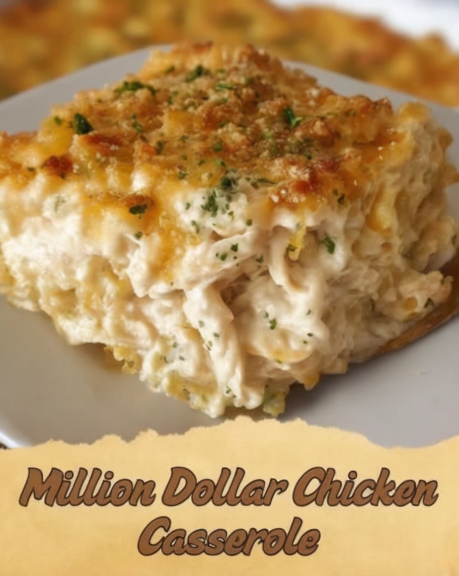 A rich, creamy, cheesy chicken casserole topped with a buttery Ritz cracker crust — the ultimate comfort-food dinner everyone loves.