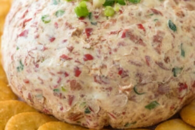 A nostalgic, savory, creamy cheese ball loaded with chipped beef, green onions, cheddar, and seasonings. Perfect for parties, holidays, and easy entertaining.