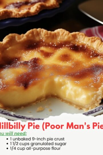 A creamy, old-fashioned custard pie made with simple pantry ingredients. Comforting, budget-friendly, and irresistibly nostalgic.