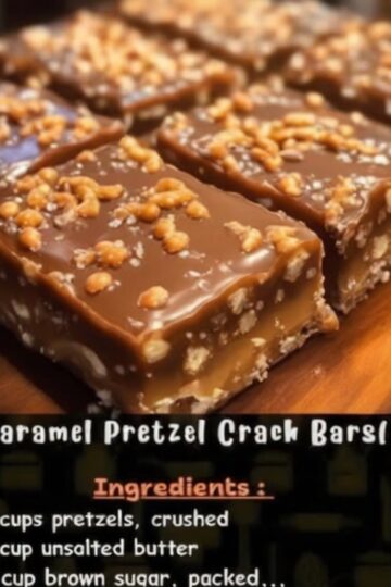 Sweet, salty, crunchy no-bake bars layered with buttery caramel and smooth chocolate — the perfect party treat or quick dessert fix.