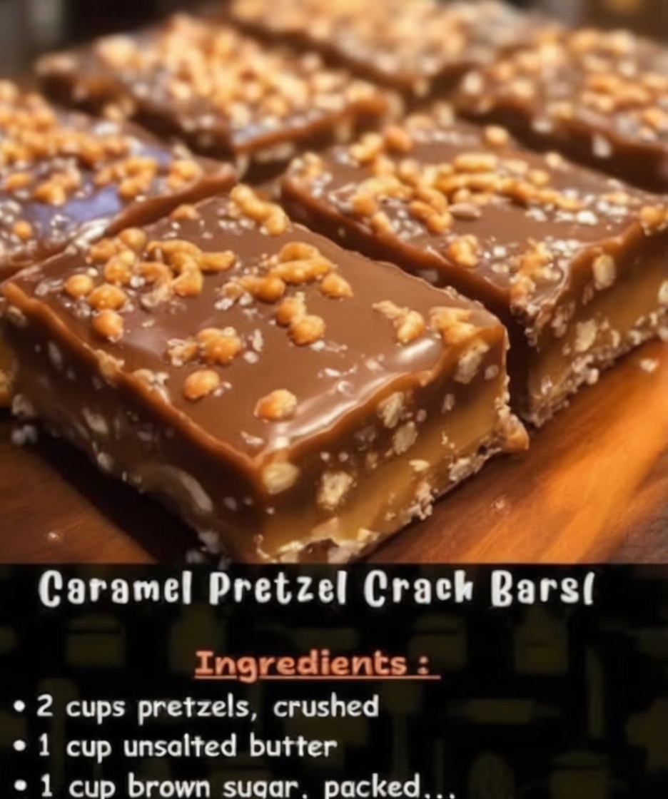 Sweet, salty, crunchy no-bake bars layered with buttery caramel and smooth chocolate — the perfect party treat or quick dessert fix.