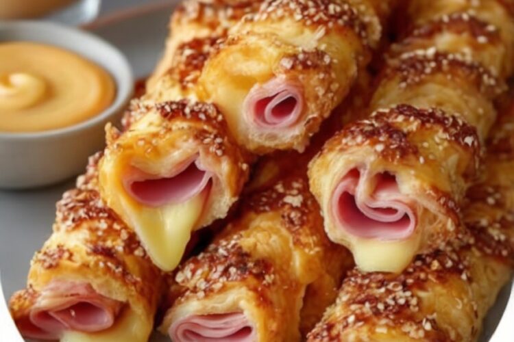 Warm, golden crescent rolls wrapped around melty cheese and savory ham — the easiest, most addictive snack or appetizer.