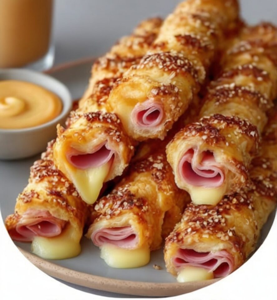 Warm, golden crescent rolls wrapped around melty cheese and savory ham — the easiest, most addictive snack or appetizer.