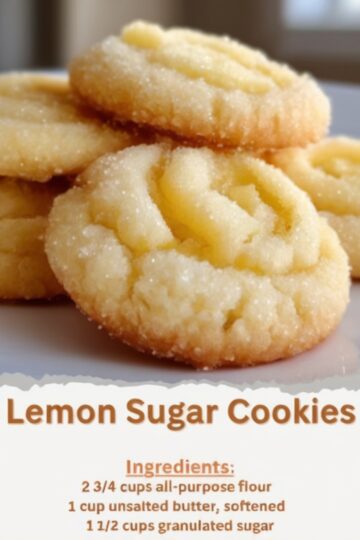 Soft, bright cookies with crisp edges and irresistible lemon flavor. Perfect for any citrus lover!