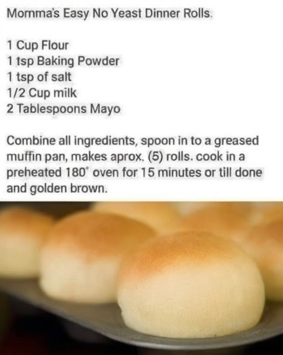 Soft, buttery rolls made without yeast — quick, tender, and perfect for any meal.