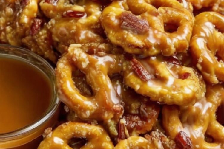 Sweet, crunchy, buttery pretzels coated in homemade toffee — the perfect no-bake snack for parties, gifting, or munching straight from the bowl.